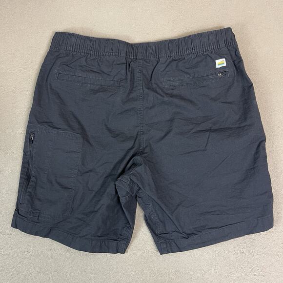 Vuori Short Mens L Gray Ripstop Elastic Waist Drawstring Zip Pocket Durable 8" - Picture 12 of 13